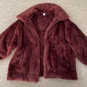 Old navy Burgundy Sherpa Jacket